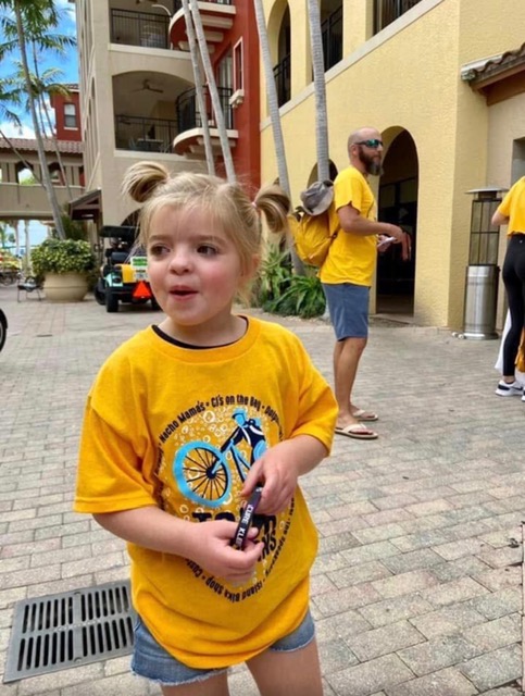 A child the Tour de Taverns has supported